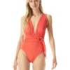 MICHAEL Michael Kors Essentials Surplice Plunge One-Piece