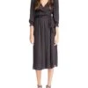 MICHAEL Michael Kors Cheetah Jacquard Midi Wrap Dress