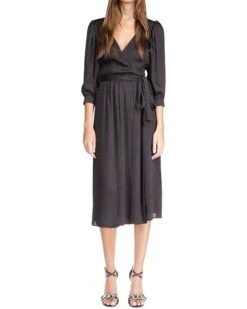 MICHAEL Michael Kors Cheetah Jacquard Midi Wrap Dress