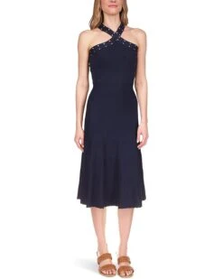MICHAEL Michael Kors Halter Dress W/ Studs Trim