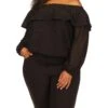 MICHAEL Michael Kors Plus Size Clip Chiffon Off Shoulder Top