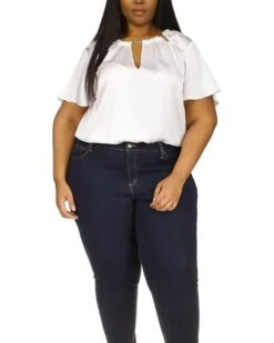 MICHAEL Michael Kors Plus Size Satin Chain Top