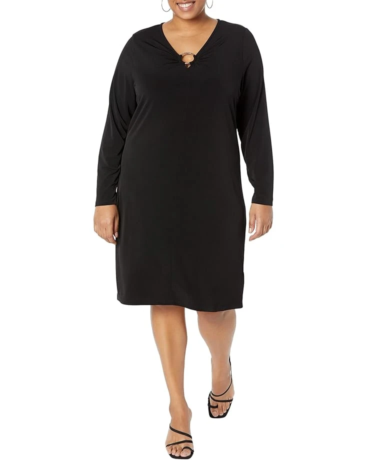 MICHAEL Michael Kors Plus Size Center Front Ring Cutout Long Sleeve Dress MICHAEL Michael Kors Plus Size Center Front Ring Cutout Long Sleeve Dress -MICHAEL Michael Kors 618TaMDjQPL. AC SR736920