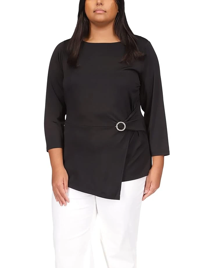 MICHAEL Michael Kors Plus Size Solid Twist 3/4 Sleeve Top MICHAEL Michael Kors Plus Size Solid Twist 3/4 Sleeve Top -MICHAEL Michael Kors 61B8cY