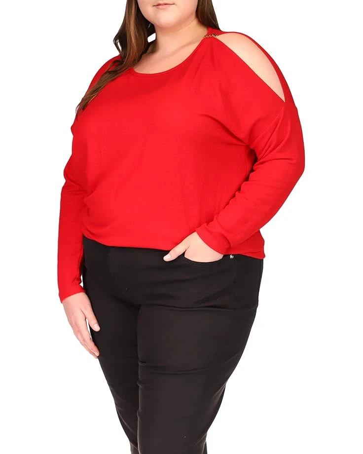 MICHAEL Michael Kors Plus Size Waffle Stud Cold-Shoulder Top MICHAEL Michael Kors Plus Size Waffle Stud Cold-Shoulder Top -MICHAEL Michael Kors 61BNTu7yUL. AC SR736920