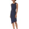 MICHAEL Michael Kors Petite Solid Crew Neck Drape Dress -MICHAEL Michael Kors 61BcIxv 6XL. AC SR736920