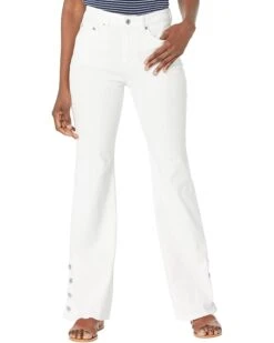MICHAEL Michael Kors Selma Shaneck Flare Denim In White