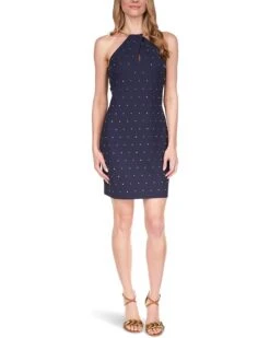 MICHAEL Michael Kors Petite Halter Stud Chain Neck Mini Dress