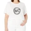 MICHAEL Michael Kors Plus Size Zebra Charm Short Sleeve Logo Tee -MICHAEL Michael Kors 61PJl4fjBjL. AC SR736920
