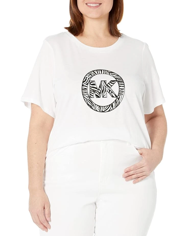 MICHAEL Michael Kors Plus Size Zebra Charm Short Sleeve Logo Tee MICHAEL Michael Kors Plus Size Zebra Charm Short Sleeve Logo Tee -MICHAEL Michael Kors 61PJl4fjBjL. AC SR736920