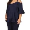 MICHAEL Michael Kors Plus Size Cold-Shoulder Ruffle Top -MICHAEL Michael Kors 61W9eTk869L. AC SR736920