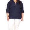 MICHAEL Michael Kors Plus Size Logo Zip Front Top 1 MICHAEL Michael Kors Plus Size Logo Zip Front Top -MICHAEL Michael Kors 61r9m3F2rGL. AC SR736920