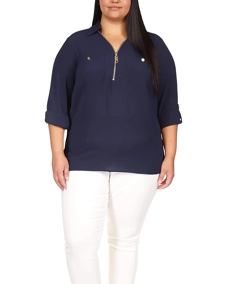 MICHAEL Michael Kors Plus Size Logo Zip Front Top MICHAEL Michael Kors Plus Size Logo Zip Front Top -MICHAEL Michael Kors 61r9m3F2rGL. AC SR736920
