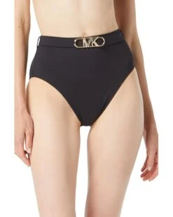 MICHAEL Michael Kors Solids High-Waist Bikini Bottoms