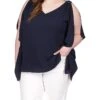 MICHAEL Michael Kors Plus Size Ring Flutter Top -MICHAEL Michael Kors 61xCatP9YUL. AC SR736920