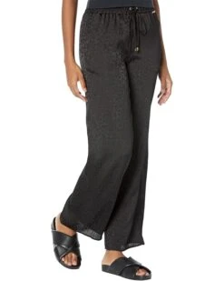 MICHAEL Michael Kors Petite Cheetah Plisse Wide Leg Pants