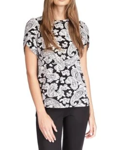 MICHAEL Michael Kors Velvet Petal Sleeve Top