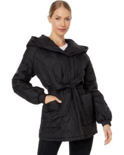 MICHAEL Michael Kors Belted Quilt With Hood Jacket M425737QZ