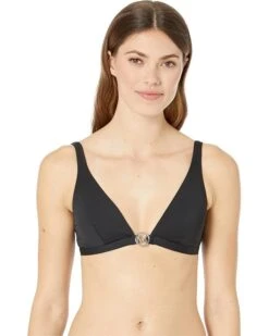 MICHAEL Michael Kors Essentials Solid Triangle Bikini Top