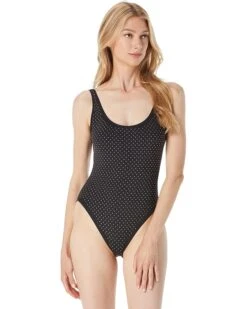 MICHAEL Michael Kors Glam Deco Scoop Neck One-Piece