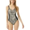 MICHAEL Michael Kors Zebra Zip Front One-Piece -MICHAEL Michael Kors 71Qd27rvUfL. AC SR736920