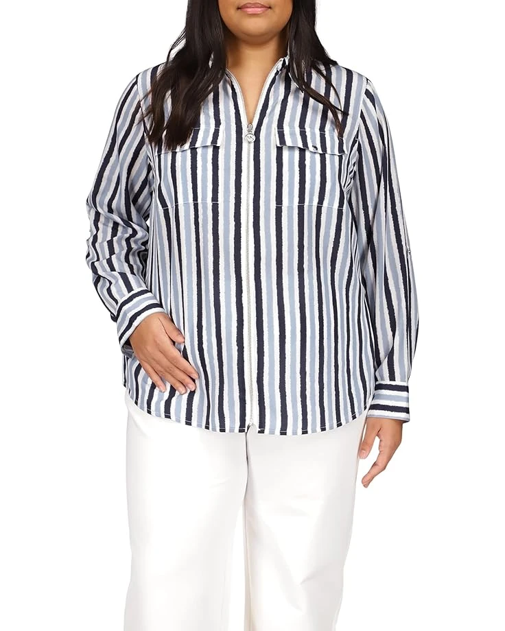 MICHAEL Michael Kors Plus Size Ikat Multi Lock Zip Shirt MICHAEL Michael Kors Plus Size Ikat Multi Lock Zip Shirt -MICHAEL Michael Kors 71SkCk63jHL. AC SR736920