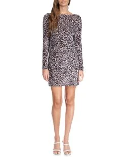 MICHAEL Michael Kors Velvet Long Sleeve Cowl Back Dress