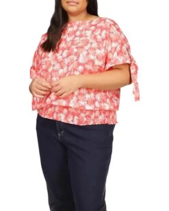 MICHAEL Michael Kors Plus Size Palm Kimono Top
