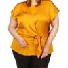 MICHAEL Michael Kors Plus Size Short Sleeve Wrap Top