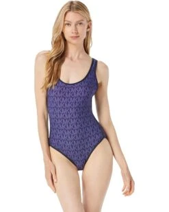 MICHAEL Michael Kors Signature Logo Scoop One-Piece