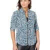 MICHAEL Michael Kors Petite Wildcat Lock Zip Shirt -MICHAEL Michael Kors 8131LjxhQL. AC SR736920