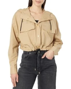 MICHAEL Michael Kors Cotton Crop Bomber Jacket