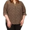 MICHAEL Michael Kors Plus Size Multi Paisley Lock Zip Shirt -MICHAEL Michael Kors 81ApcuSTeDL. AC SR736920