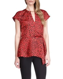 MICHAEL Michael Kors Wildcat Asymmetrical Hank Hem Top