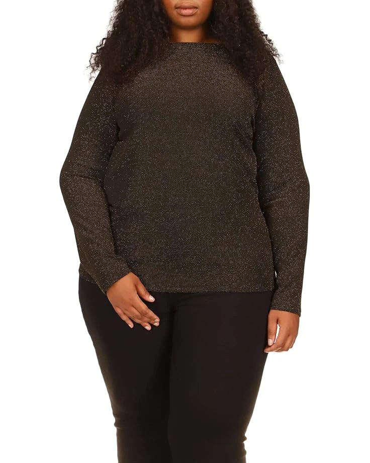 MICHAEL Michael Kors Plus Size Long Sleeve Cowl Back Top MICHAEL Michael Kors Plus Size Long Sleeve Cowl Back Top -MICHAEL Michael Kors