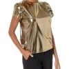 MICHAEL Michael Kors Petite Foil Petal Sleeve Top