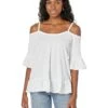 MICHAEL Michael Kors Petite Cold-Shoulder Ruffle Top