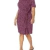MICHAEL Michael Kors Plus Size Giraffe Twist Short Sleeve Mini Dress