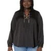 MICHAEL Michael Kors Plus Size Lace-Up Chain Top