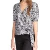 MICHAEL Michael Kors Foil Paisley Wrap Top