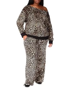 MICHAEL Michael Kors Plus Size Cheetah Off Shoulder Top