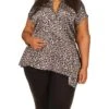 MICHAEL Michael Kors Plus Size Wildcat Asymmetrical Hank Hem Top