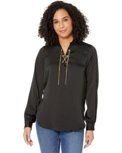 MICHAEL Michael Kors Lace-Up Chain Top