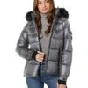 MICHAEL Michael Kors Short Puffer With Faux Fur Trim Hood Jacket M425739QZ