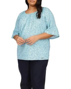 MICHAEL Michael Kors Plus Size Shibori Flare Sleeve Top