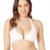 MICHAEL Michael Kors Iconic Solids Logo Ring Halter Bikini Top -MICHAEL Michael Kors 81wzSfTmdRL. AC SR736920
