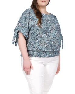 MICHAEL Michael Kors Plus Size Paisley Kimono Top