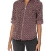 MICHAEL Michael Kors Petite PJ Foulard Lock Zip Shirt -MICHAEL Michael Kors 91MYckYwEeL. AC SR736920
