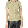MICHAEL Michael Kors Print Button Front Ruched Top