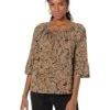MICHAEL Michael Kors Petite Paisley Flare Sleeve Top